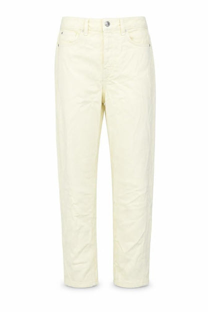 Marks and Spencer Womens Yellow Cotton Mom Jeans Size 10 L25 in Regular Button
