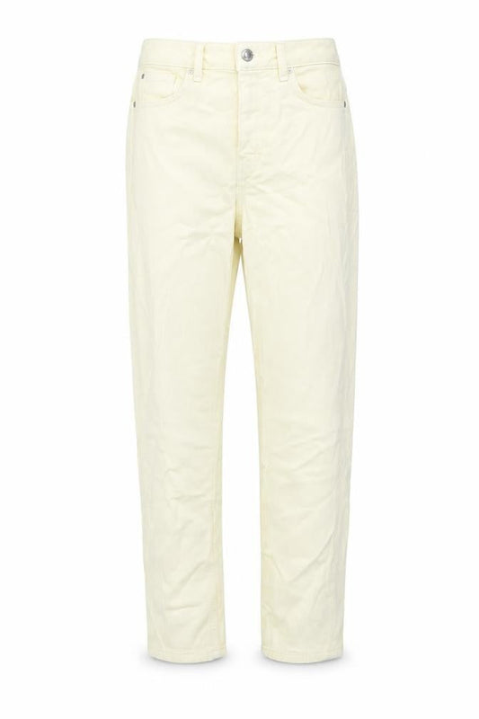 Marks and Spencer Womens Yellow Cotton Mom Jeans Size 10 L25 in Regular Button
