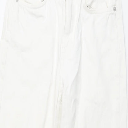 Weekday Womens Ivory Cotton Straight Jeans Size 25 in L28 in Regular Button