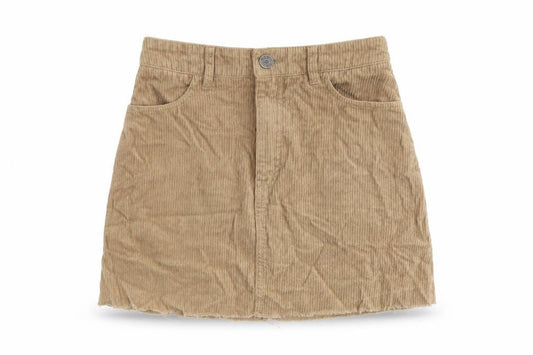 Womens UK Size XS Bershka Mini Corduroy Skirt