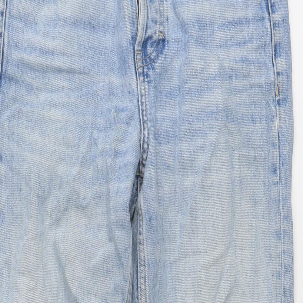 Topshop Womens Blue Cotton Mom Jeans Size 25 in L26 in Regular Button