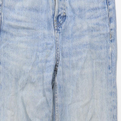 Topshop Womens Blue Cotton Mom Jeans Size 25 in L26 in Regular Button