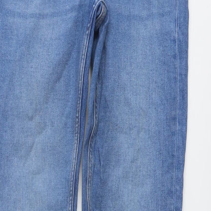Zara Womens Blue Cotton Skinny Jeans Size 8 L27 in Regular Button