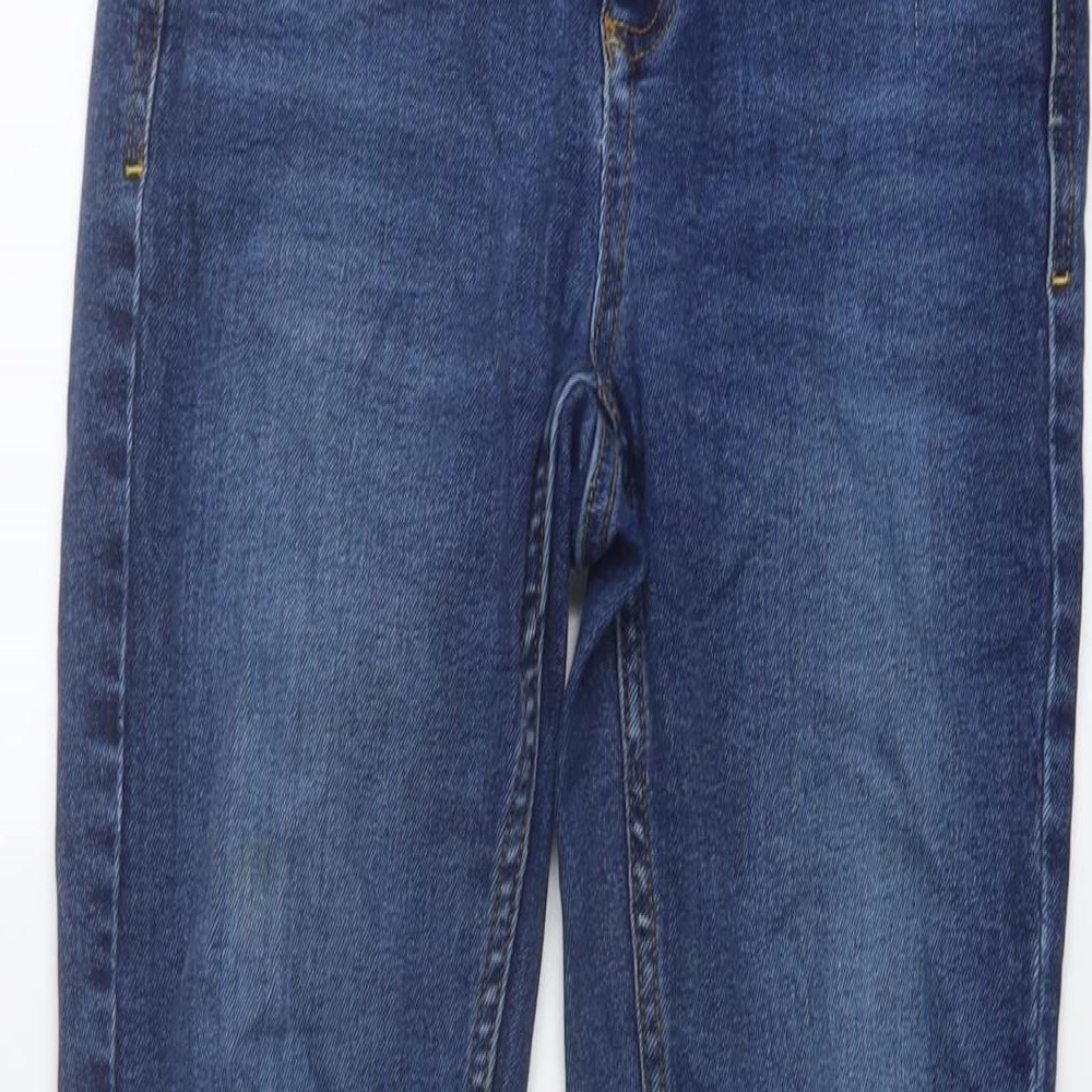 Zara Womens Blue Cotton Skinny Jeans Size 8 L27 in Regular Button