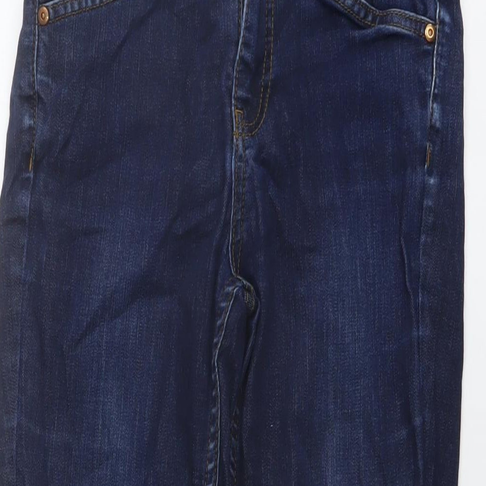 Oasis Womens Blue Cotton Skinny Jeans Size 8 L25 in Regular Button