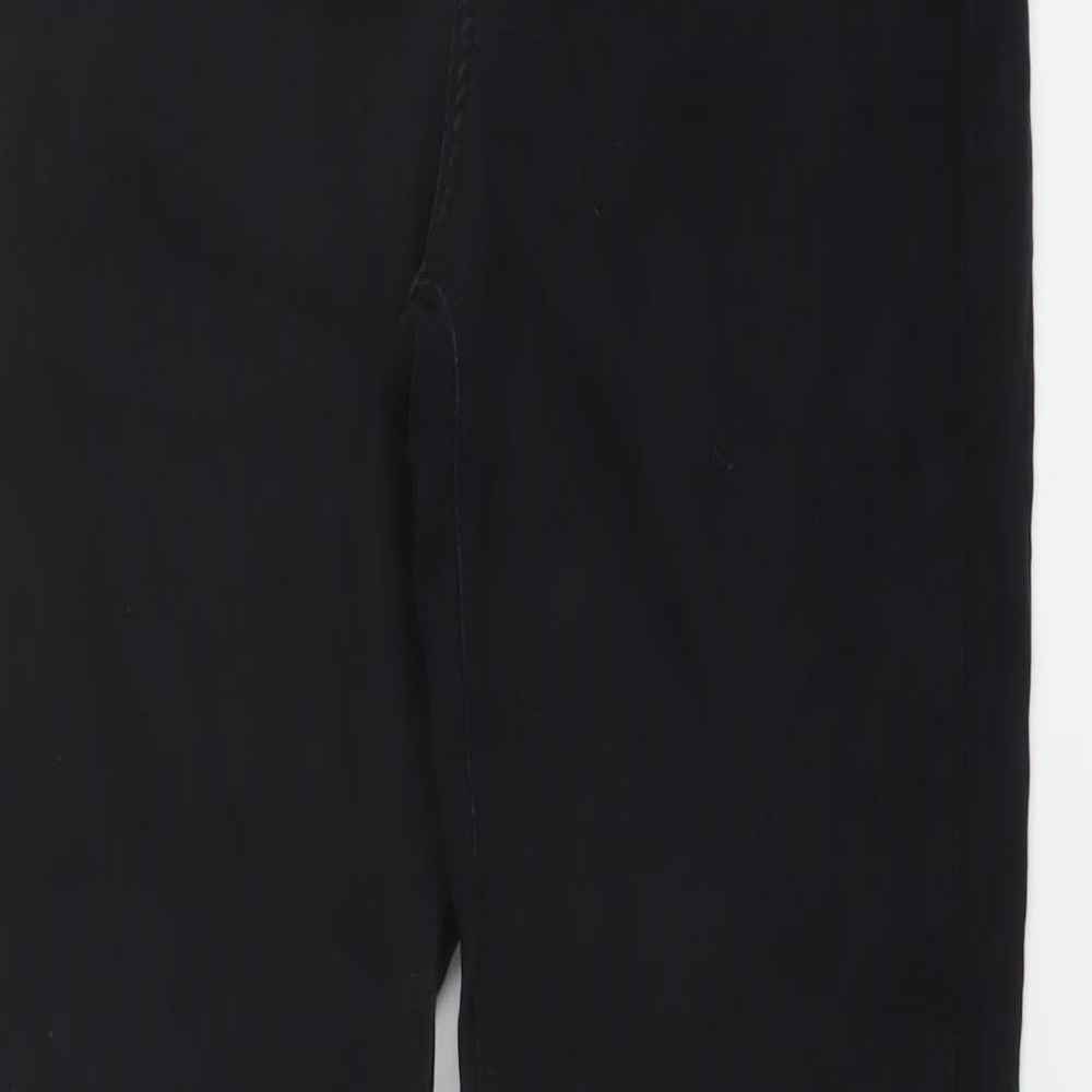 Topshop Womens Black Cotton Skinny Jeans Size 30 in L31 in Regular Button