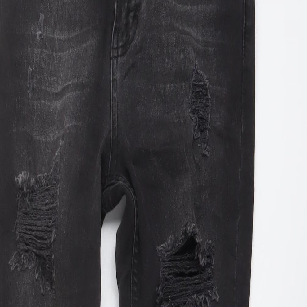 Hera Womens Grey Cotton Skinny Jeans Size 28 in L28 in Regular Button