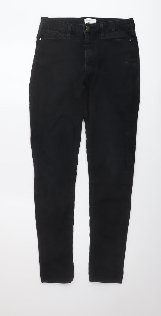 Womens UK Size 10 Warehouse Regular Fit Skinny Black Jeans