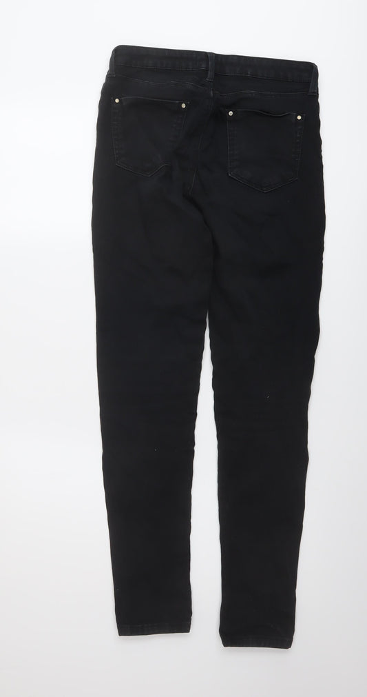 Womens UK Size 10 Warehouse Regular Fit Skinny Black Jeans