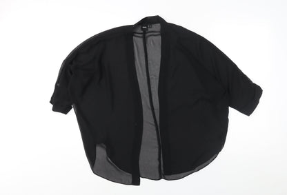 Womens UK Size 8 ASOS Black Kimono Blouse