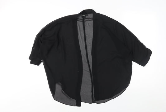 Womens UK Size 8 ASOS Black Kimono Blouse