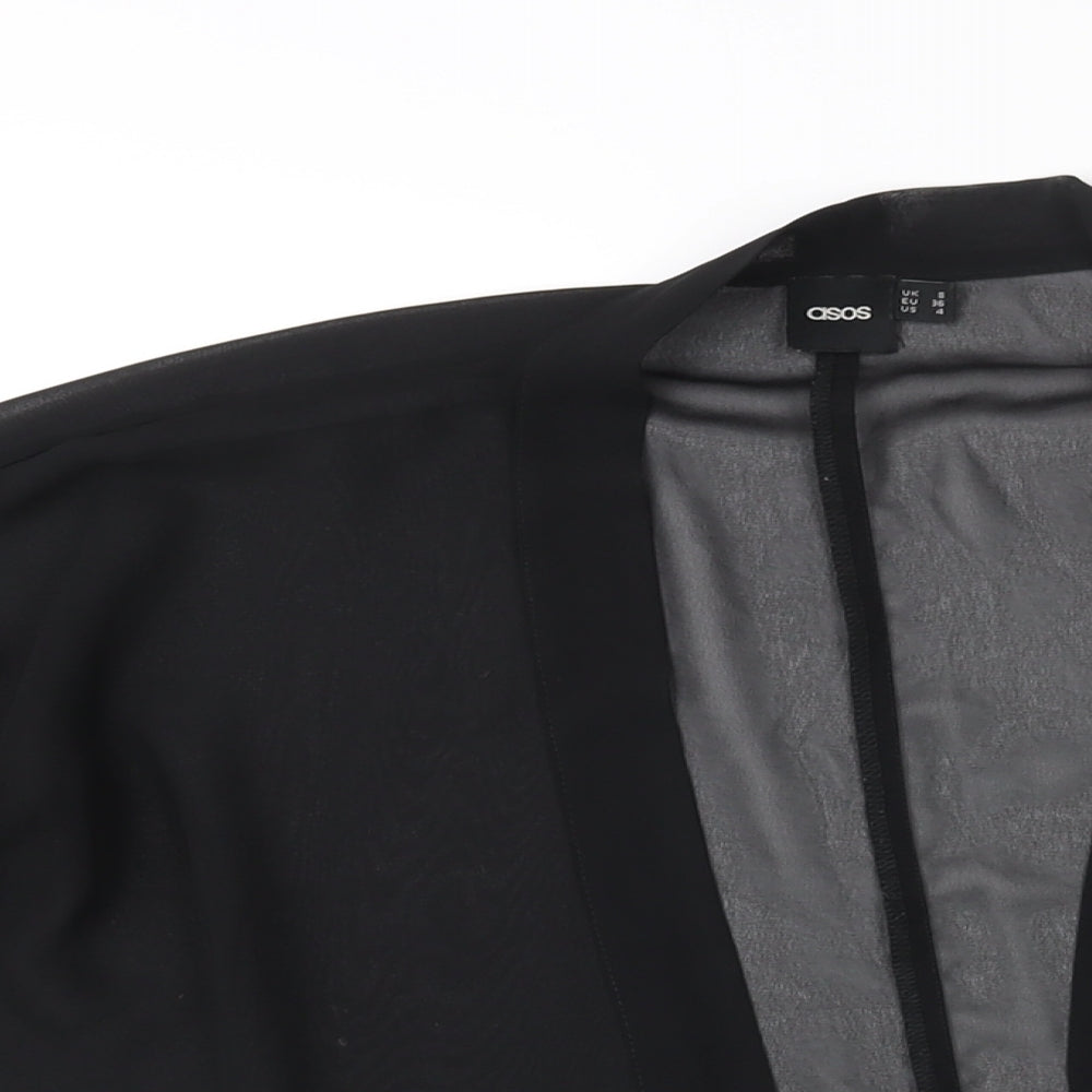 Womens UK Size 8 ASOS Black Kimono Blouse