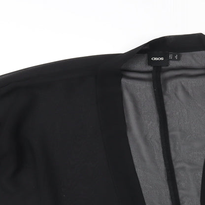 Womens UK Size 8 ASOS Black Kimono Blouse