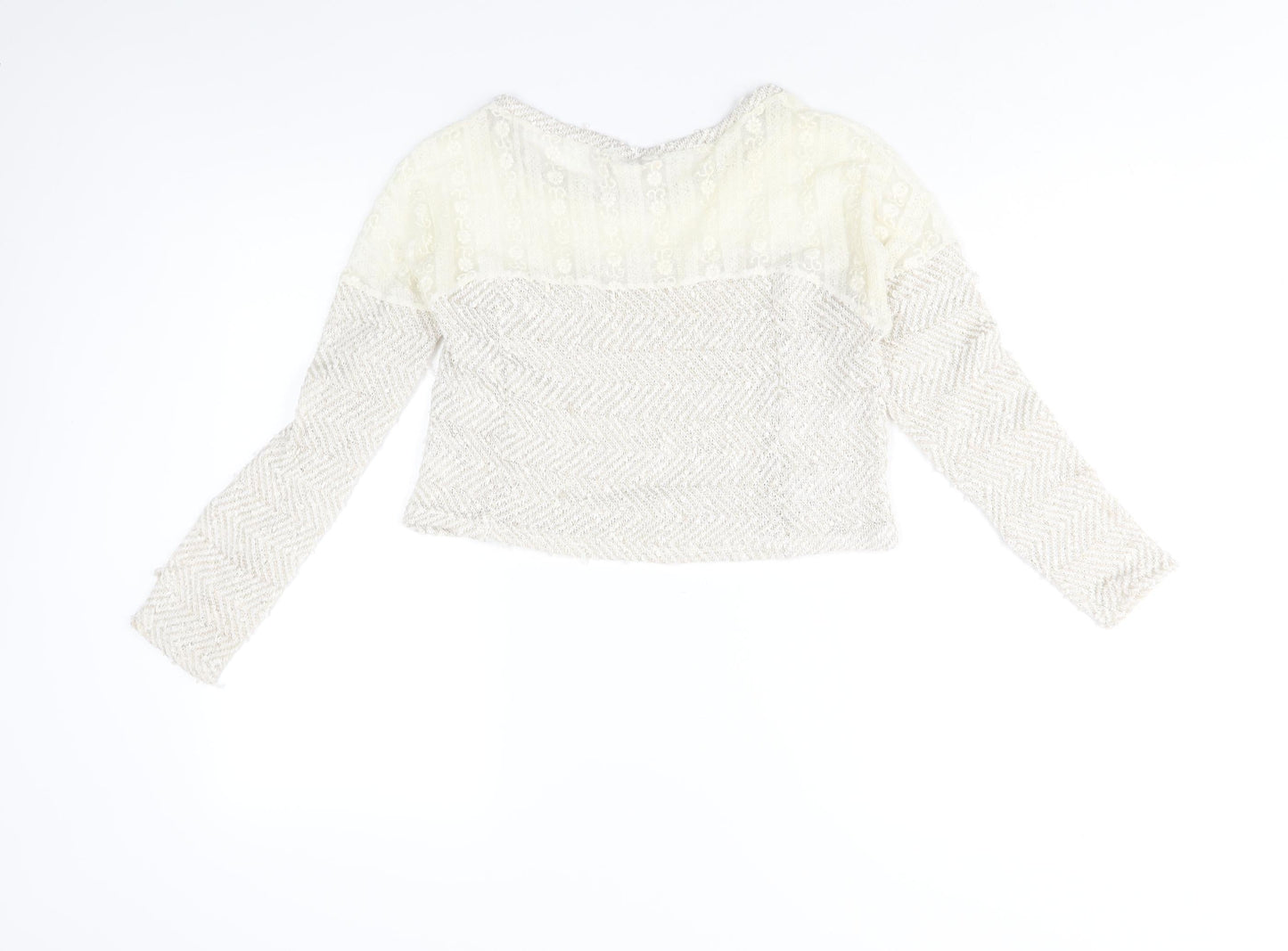 Womens UK Size XS Staring at Stars Ivory Pullover Jumper