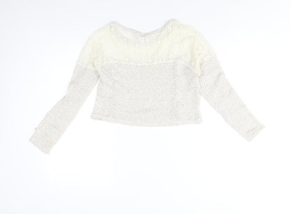 Womens UK Size XS Staring at Stars Ivory Pullover Jumper
