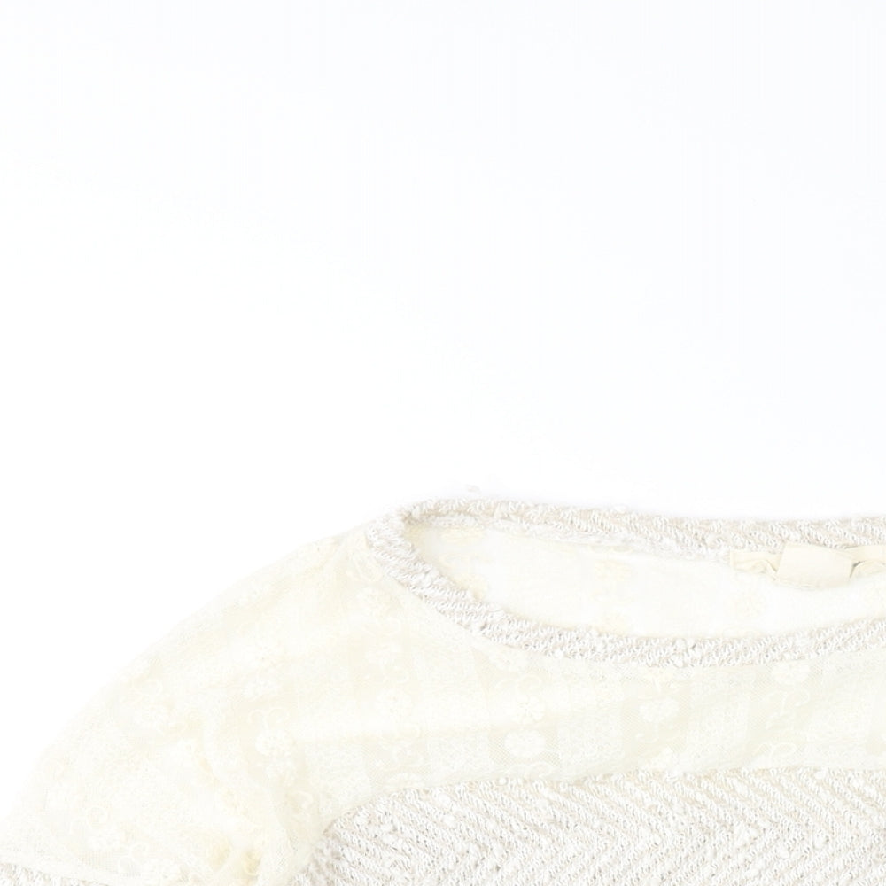 Womens UK Size XS Staring at Stars Ivory Pullover Jumper