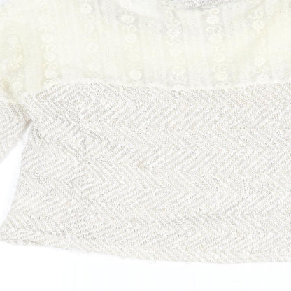 Womens UK Size XS Staring at Stars Ivory Pullover Jumper