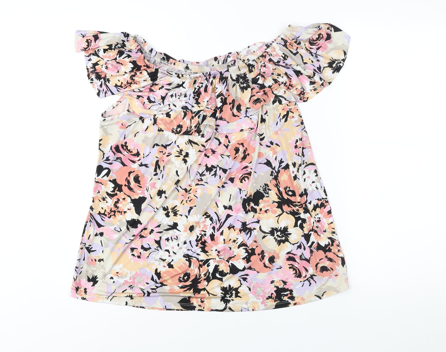 Womens UK Size 18 Classic Multicoloured Basic Blouse