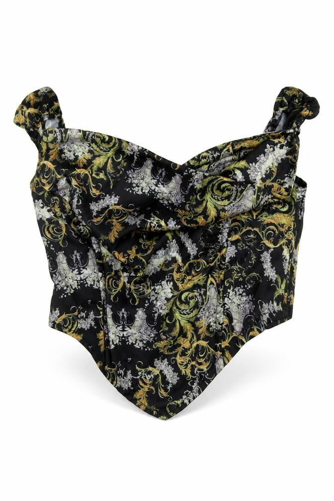 Womens UK Size 8 PRETTYLITTLETHING Black Cropped Blouse