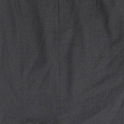 Marks and Spencer Womens Grey Polyester Straight & Pencil Skirt Size 12 Zip