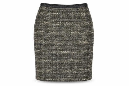 Pomodoro Womens Gold Acrylic Straight & Pencil Skirt Size 12 Zip