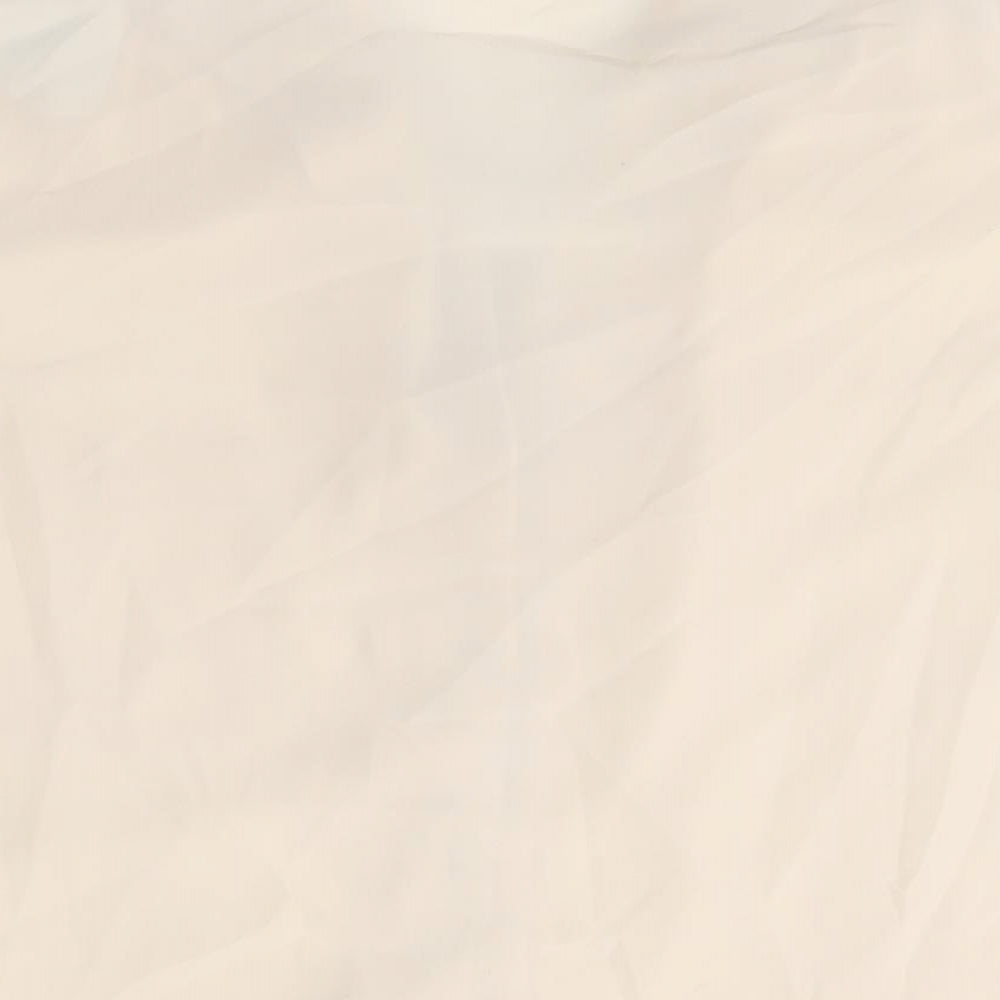 House of Fraser Womens Beige Polyester Basic Button-Up Size 14 Collared