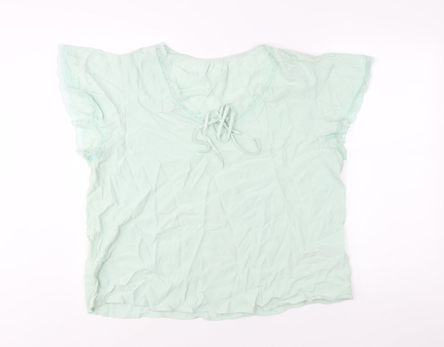 Womens UK Size 16 Marks and Spencer Green Basic Blouse