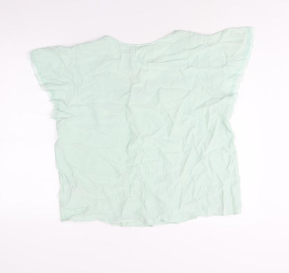 Womens UK Size 16 Marks and Spencer Green Basic Blouse