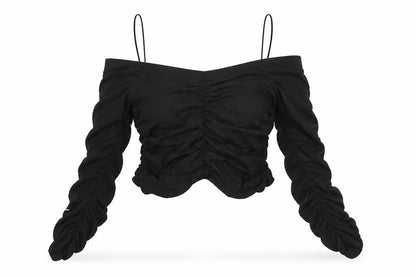 Womens UK Size S Zara Black Basic Blouse
