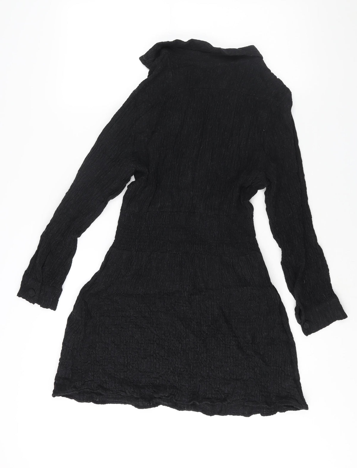 Zara Womens Black Acrylic A-Line Size S Collared Pullover