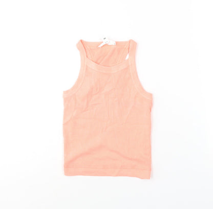 Womens UK Size XS Marks and Spencer Pink Basic Tank