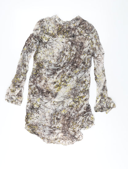Womens UK Size 10 NEXT Multicoloured Tunic Blouse