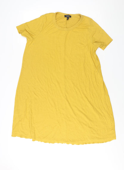 New Look Womens Yellow Polyester A-Line Size 22 Round Neck Pullover