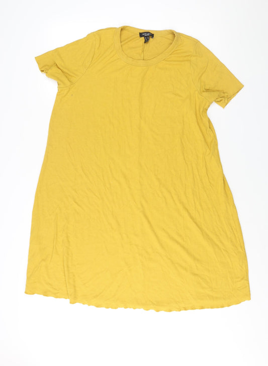 New Look Womens Yellow Polyester A-Line Size 22 Round Neck Pullover