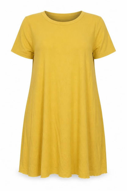 New Look Womens Yellow Polyester A-Line Size 22 Round Neck Pullover