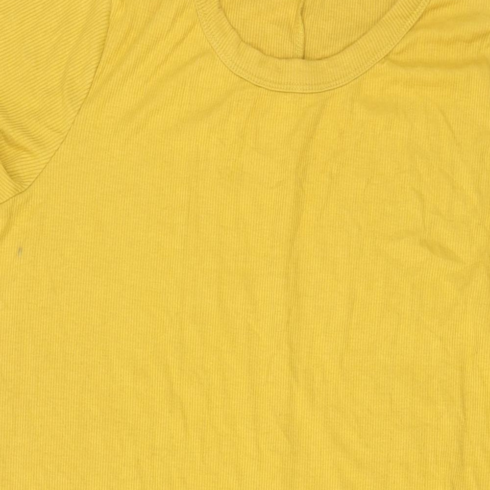 New Look Womens Yellow Polyester A-Line Size 22 Round Neck Pullover