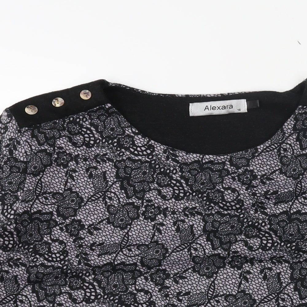 Womens UK Size 16 Alexara Black Pullover Jumper