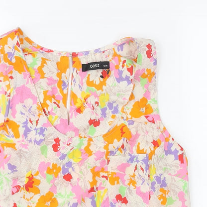 Womens UK Size 12 Oasis Multicoloured Camisole Blouse