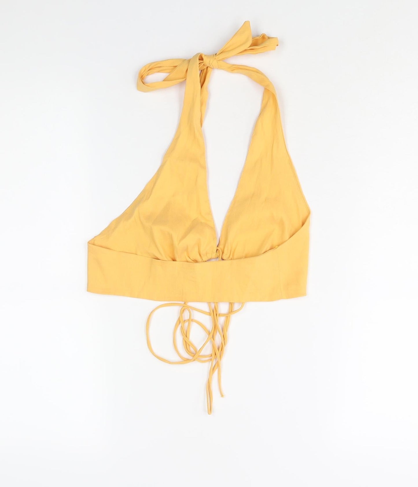 Womens UK Size M Zara Orange Cropped Blouse