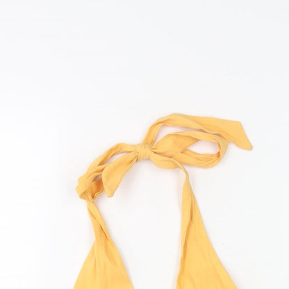 Womens UK Size M Zara Orange Cropped Blouse