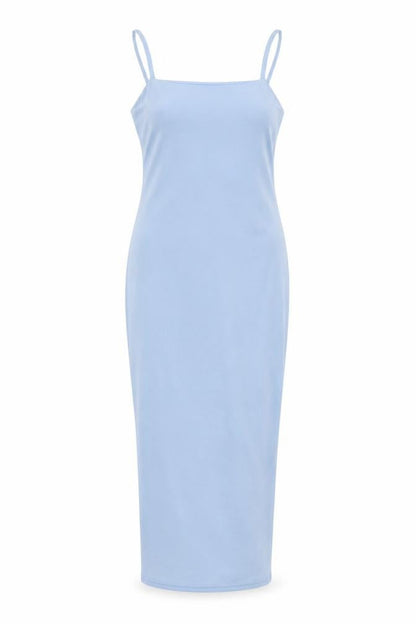 PRETTYLITTLETHING Womens Blue Polyester Bodycon Size 6 Square Neck Pullover