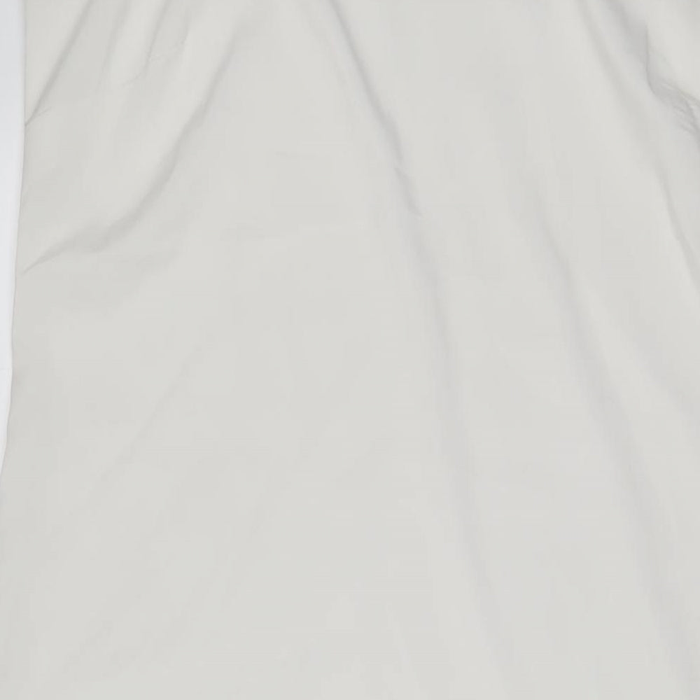 Marks and Spencer Womens White Polyester Tank Dress Size 14 V-Neck Pullover