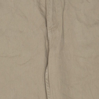 Easy Mens Brown Cotton Straight Jeans Size 38 in L29 in Regular Zip - Short Leg, Pockets