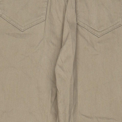 Easy Mens Brown Cotton Straight Jeans Size 38 in L29 in Regular Zip - Short Leg, Pockets
