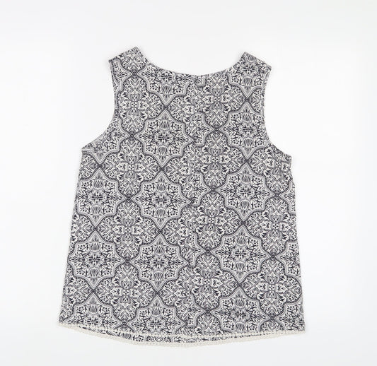 Womens UK Size 10 New Look Blue Basic Tank