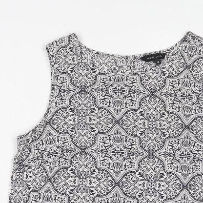 Womens UK Size 10 New Look Blue Basic Tank