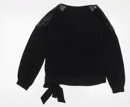 Womens UK Size 10 NEXT Black Basic Blouse