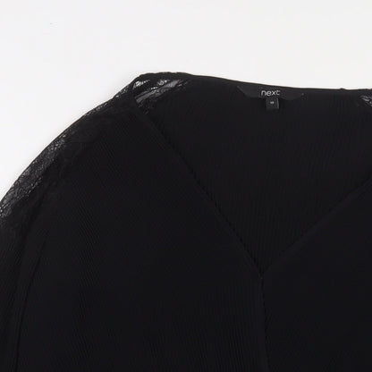 Womens UK Size 10 NEXT Black Basic Blouse