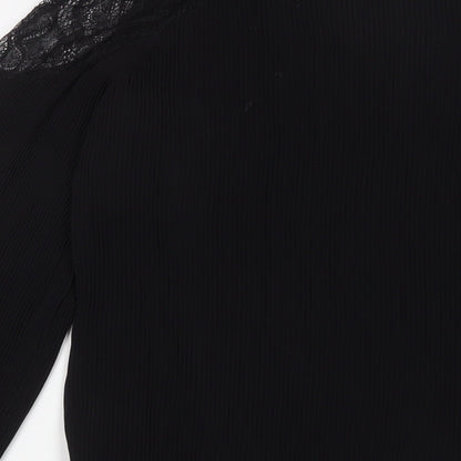 Womens UK Size 10 NEXT Black Basic Blouse