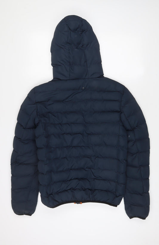 Mens UK Size XS Brave Soul Blue Quilted Coat